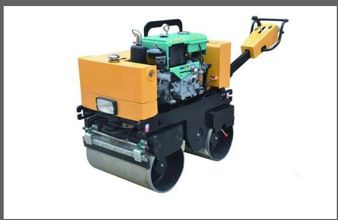 Doppio compattatore di funzionamento diesel idraulico 1.0-1.3ton del rullo del tamburo del raggio del rullo compressore del tamburo piccolo